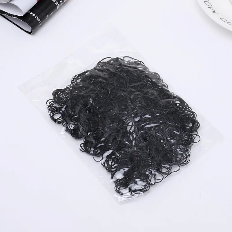 200 PCS/bag Mixed Colorful Rubber Bands Girls Pet Dog DIY Hair Bows Grooming Hairpin Hair Accessories