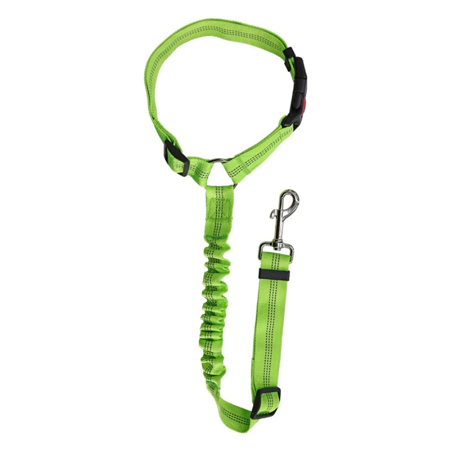 car seat belt dog leash with buffer elastic reflective safety rope leash dog rope