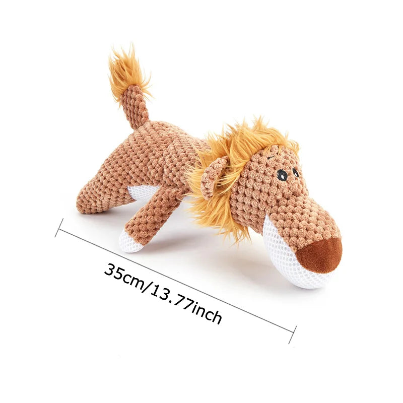 Cartoon Elephant Wolf Lion Shaped Dog Plush