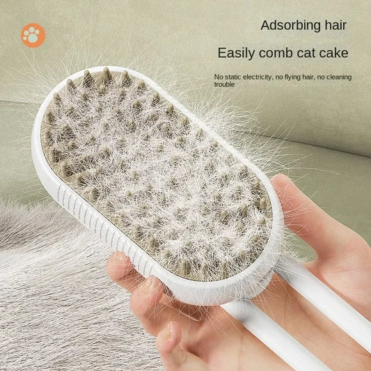 3-in-1 Dog Electric Brush Cleaning Steam Brush Spray Massage
