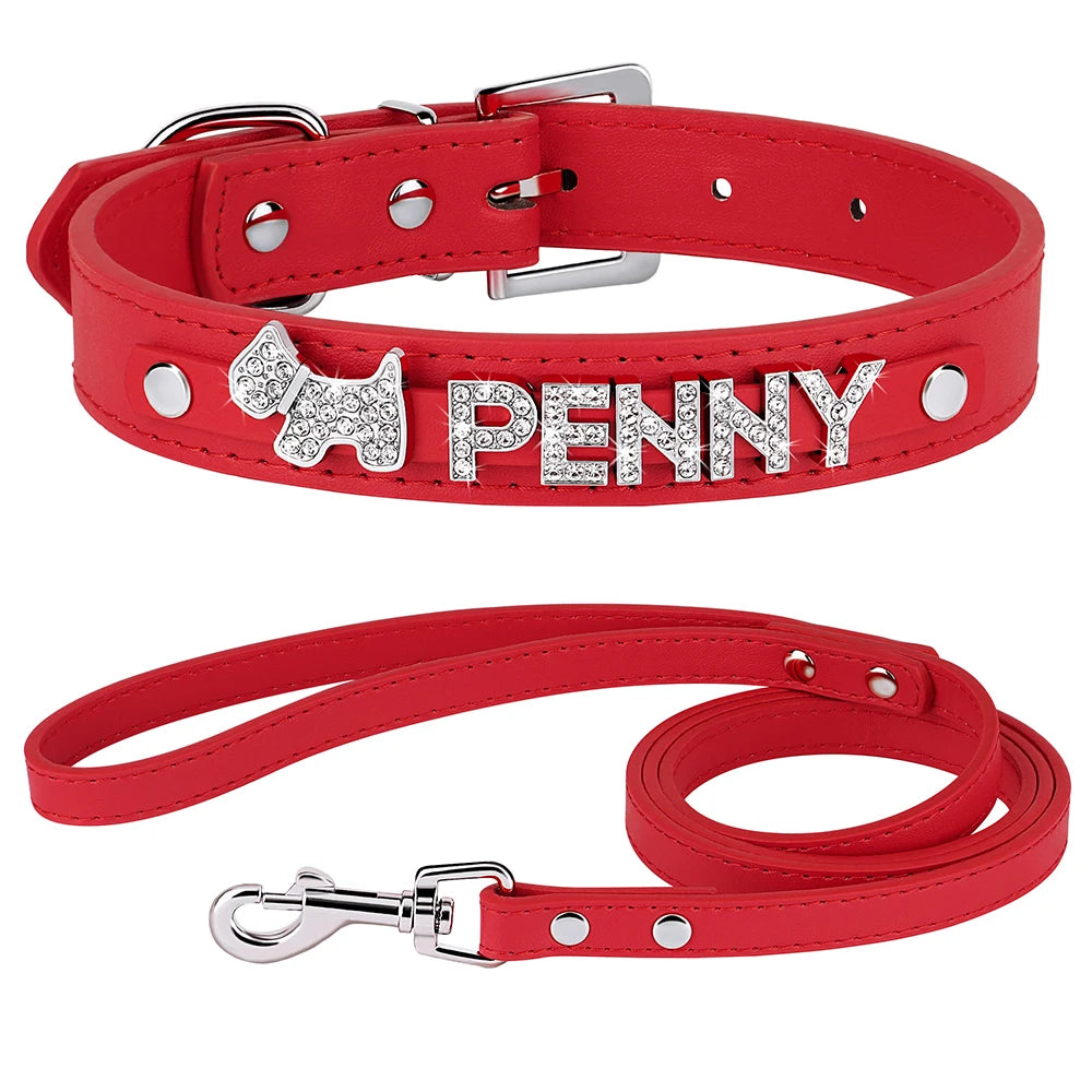 Personalized Dog Name Collar Bling Rhinestone Puppy