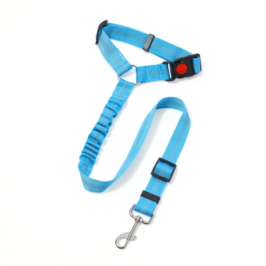 car seat belt dog leash with buffer elastic reflective safety rope leash dog rope