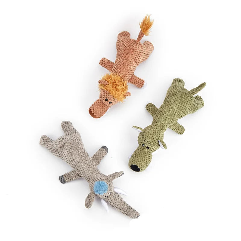 Cartoon Elephant Wolf Lion Shaped Dog Plush