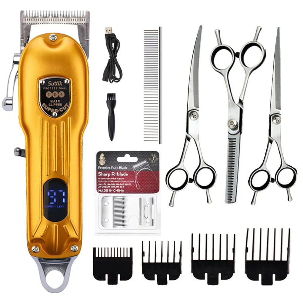 Professional Dog Hair Clipper All Metal Rechargeable
