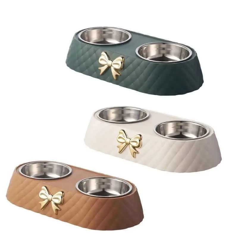 Bowls cat Food Drinking Double Bowl