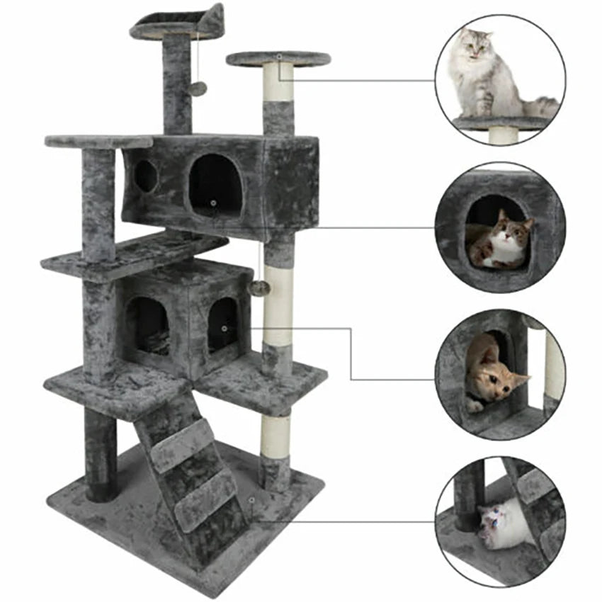 Cat Playing House Condo For Rest