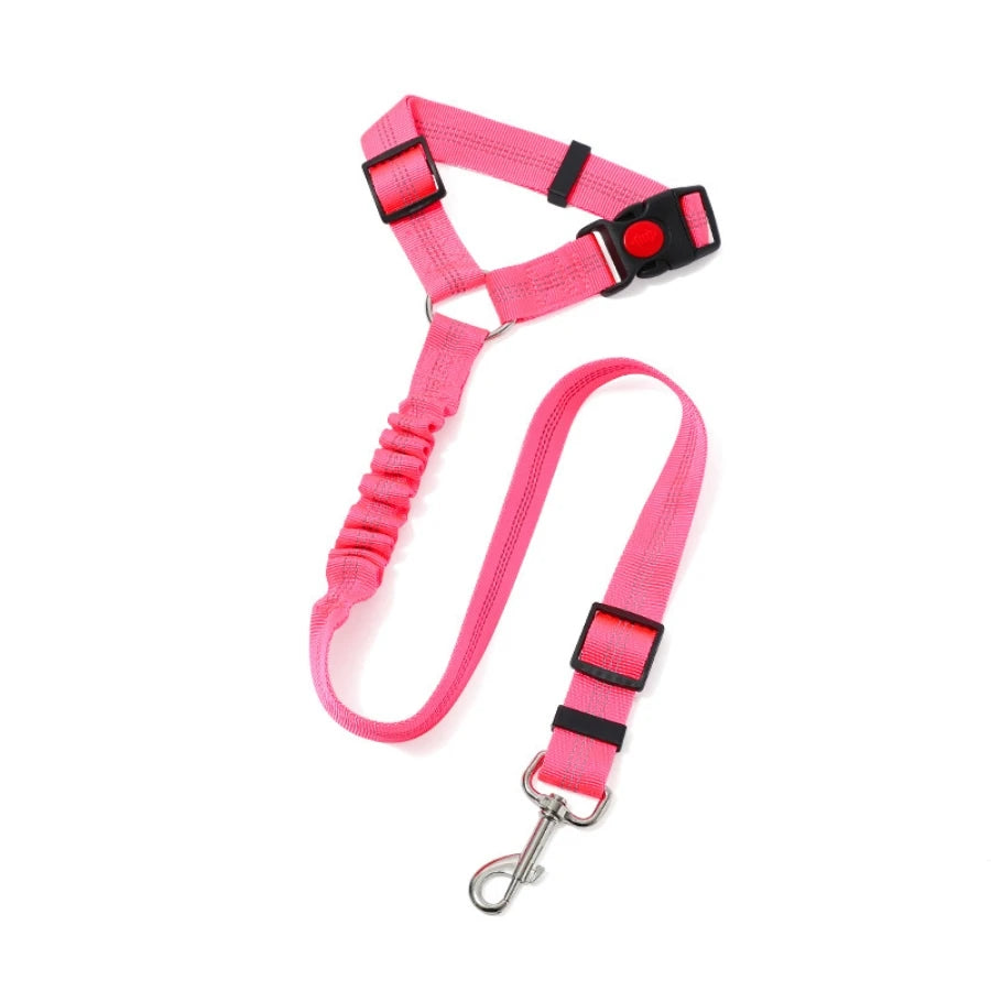 car seat belt dog leash with buffer elastic reflective safety rope leash dog rope