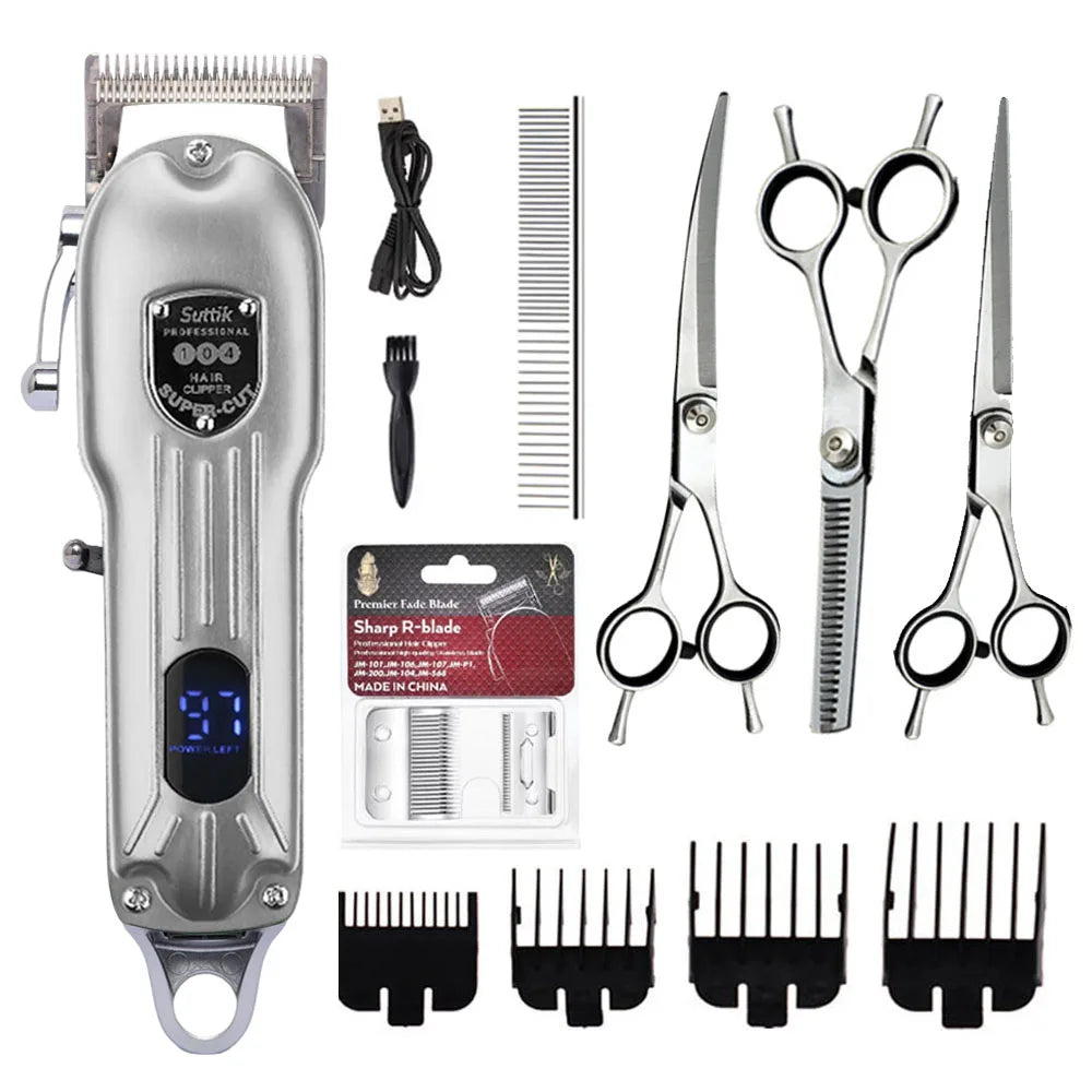Professional Dog Hair Clipper All Metal Rechargeable